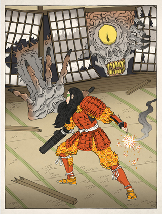 Illustration for article titled Classic video game characters, drawn in the style of Japanese ukiyo-e woodblock art